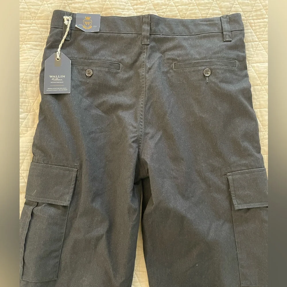 WALLIN & Bros Cargo Chino Pant in Gun Metal Gray Size 31-34‎ NWT
